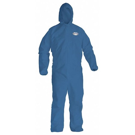 Kleenguard Hooded Disp. Coveralls, Blue, L, PK24 58523