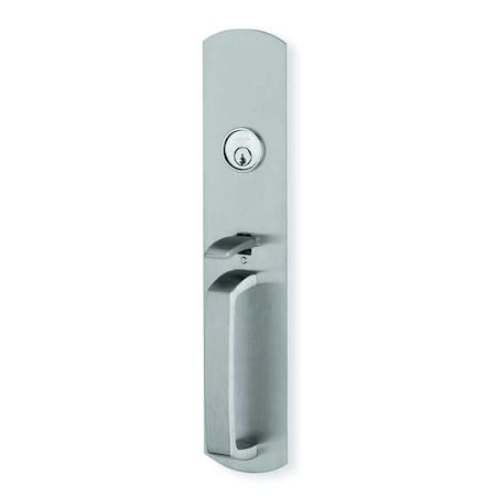 Von Duprin Escutcheon Pull w/Lock and Thumbpiece 990TP-R/V US26D 3216