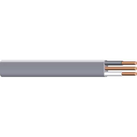 Romex Non-Metallic Underground Feeder Cable, UF-B, 14 AWG, 2C with Ground C, Gray, PVC, Solid, 600V AC 13054255