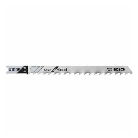 Bosch Jigsaw Blade, U-Shank, 4 In. L, PK5 U111DF