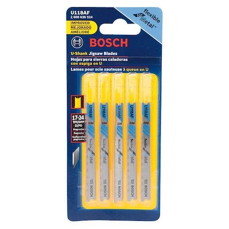 Bosch Jigsaw Blade 2 3 4 In L U Shank Pk5 U118af Zoro Com
