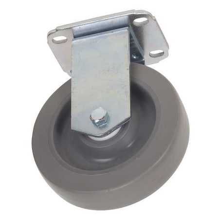 Zoro Select Rgd NSF-Listed Plate Castr, Therm Rubber, 4 in, 165 lb 4W921