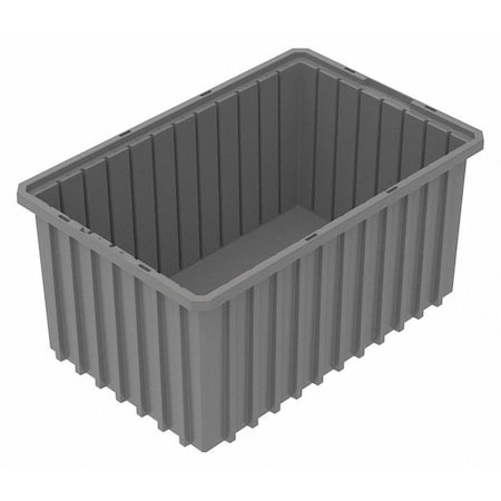 Akro-Mils Industrial Grade Polymer, Divider Box, Gray, 16 1/2 in L, 8 in H 33168GREY