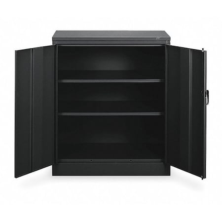 Tennsco Shelving Storage Cabinet, 42 in H, 36 in W, Black, 0 Drawers 1442 BLACK