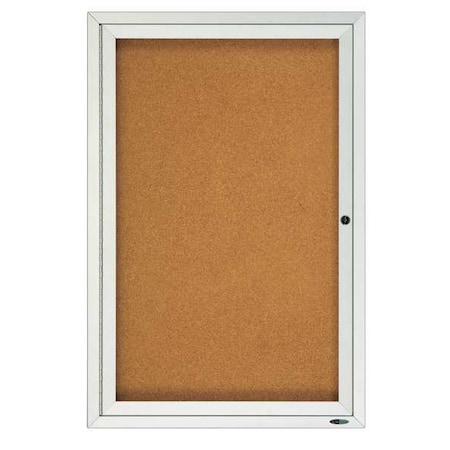 Quartet Enclosed Outdoor Bulletin Board 24 x 36", 1 Door 2121GGS