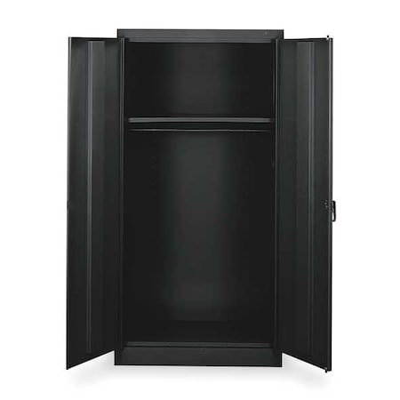 Tennsco Wardrobe Storage Cabinet, 72 in H, 36 in W, Black, 0 Drawers 1471 BLACK