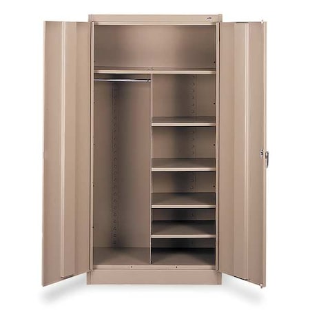 Tennsco Combo Wardrobe Storage Cabinet, 72 in H, 36 in W, Sand, 0 Drawers 1472 SD