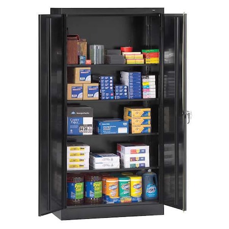 Tennsco Shelving Storage Cabinet, 72 in H, 36 in W, Black, 0 Drawers 1480 BLACK