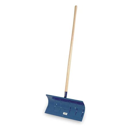 True Temper Snow Shovel, 48 in Wood Straight Handle, Carbon Steel Blade Material, 24 in Blade Width 1642900