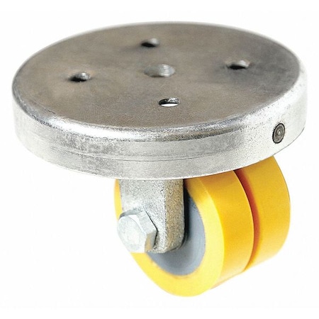 Zoro Select Dual Wheel Castr, Plyurthan, 2 in., 350 lb. 4W778