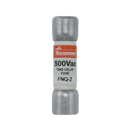 Eaton Bussmann Midget Fuse, Time-Delay, 2A, 500V AC, Non-Indicating, 10kA at 500V AC FNQ-2
