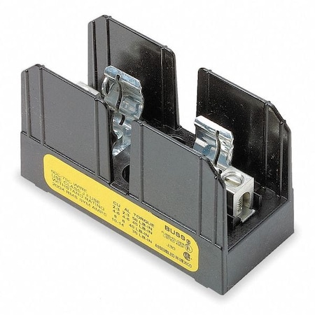 Eaton Bussmann Fuse Block, J UL Class, 1 Poles, Box Lug with Retaining Clip J60030-1CR