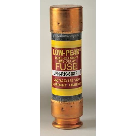 Eaton Bussmann UL Class Fuse, RK1 Class, Time-Delay, 60A, 250V AC, Non-Indicating LPN-RK-60SP