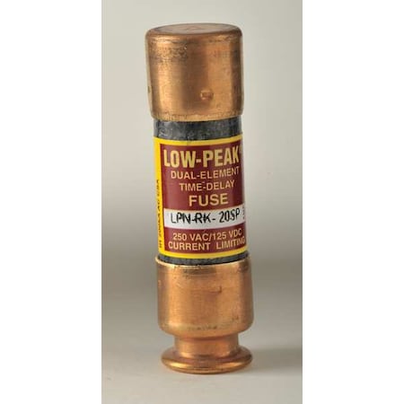 Eaton Bussmann UL Class Fuse, RK1 Class, Time-Delay, 20A, 250V AC, Non-Indicating LPN-RK-20SP