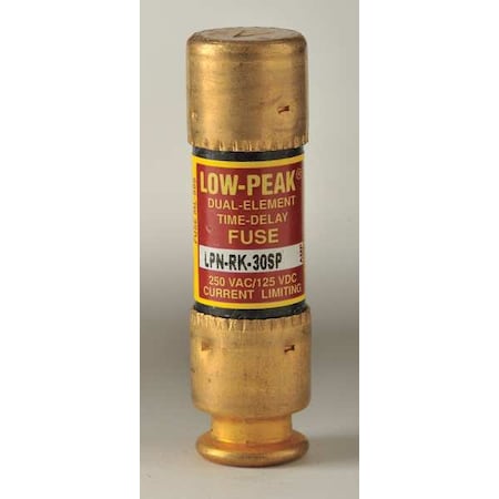 Eaton Bussmann UL Class Fuse, RK1 Class, Time-Delay, 30A, 250V AC, Non-Indicating LPN-RK-30SP