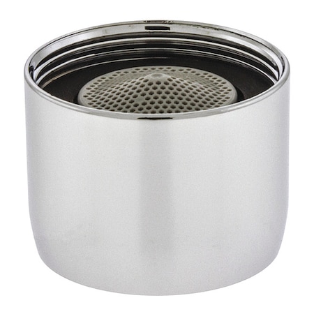 Neoperl 1.5 gpm Outlet, 55/64 in - 27 Thread Size, Chrome, Brass 5500805