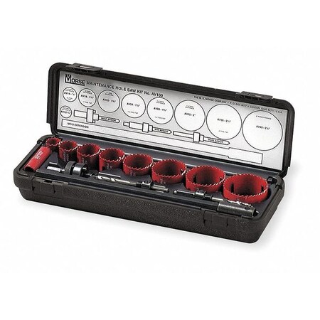Morse Hole Saw Maintenance Kit, 13 pcs. AV100
