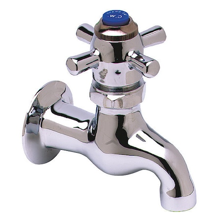 T&S Brass Manual Low Arc Bathroom Faucet, Single Hole Mount, Polished Chrome 1 Hole B-0706