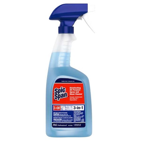 SPIC AND SPAN Cleaner and Disinfectant, 32 oz. Trigger Spray Bottle, Unscented, 8 PK 58775