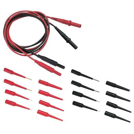 Fluke TestLeadKit, 300V, 10A, Polypropylene, 4ft TL82