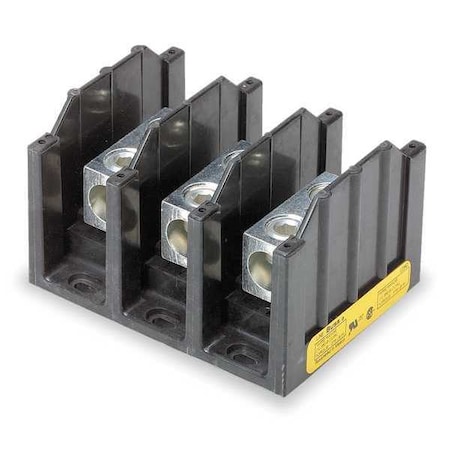 Eaton Bussmann Power Distribution Block, Open, 3 Pole, 310 A Copper, 600 V AC/DC 16303-3
