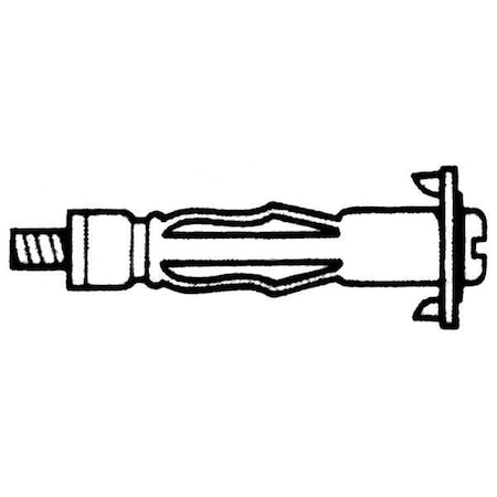 Zoro Select Wall Anchor, 2-1/2" L, Steel, 1000 PK UBBWA18L1M