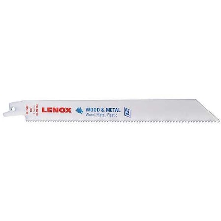 Lenox 8 in L x 10 TPI Reciprocating Saw Blade, 5 PK 20580810R