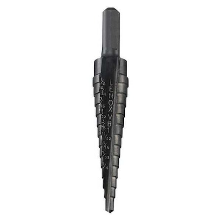 Lenox HSS Step Drill Bit 13 Sizes, 1/8-1/2" 30881VB1