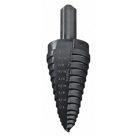 Lenox HSS Step Drill Bit 9 Sizes, 1/2-1" 30882VB2