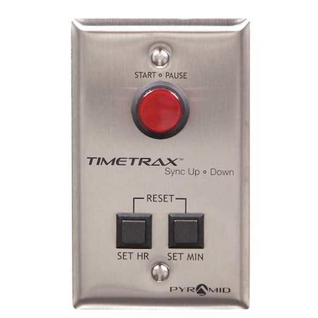 Pyramid 2-3/4" Digital Timer Controller Wall Clock, Silver CTPLATEKIT