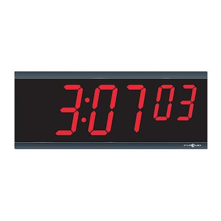 Pyramid 15-1/4" Digital Wireless Synchronized Wall Clock, Black 9D46BR
