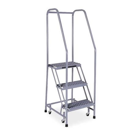 Cotterman 60 in H Steel Rolling Ladder, 3 Steps, 450 lb Load Capacity 1003R1820A3E10B3C1P6