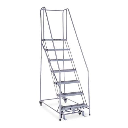 Cotterman 100 in H Steel Rolling Ladder, 7 Steps, 450 lb Load Capacity 1007R2630A3E10B4C1P6