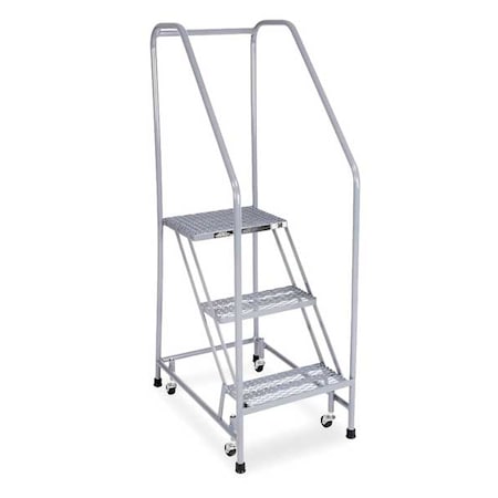 COTTERMAN 60 in H Steel Rolling Ladder, 3 Steps, 450 lb Load Capacity 1203R1820A1E24B3C1P6