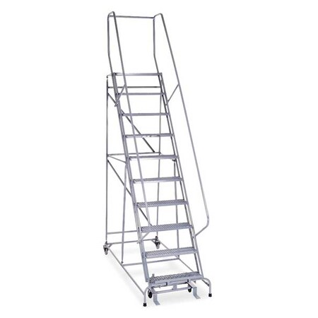 Cotterman 130 in H Steel Rolling Ladder, 10 Steps, 450 lb Load Capacity 1010R2632A1E10B4C1P6