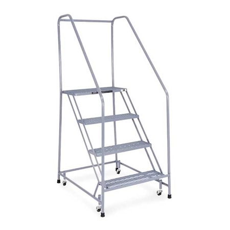Cotterman 70 in H Steel Rolling Ladder, 4 Steps, 450 lb Load Capacity 1204R2630A1E12B3C1P6