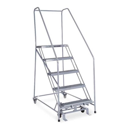 Cotterman 80 in H Steel Rolling Ladder, 5 Steps, 450 lb Load Capacity 1205R2630A3E12B4C1P6