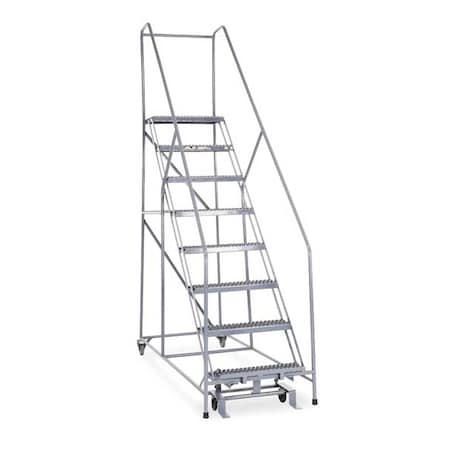 Cotterman 110 in H Steel Rolling Ladder, 8 Steps, 450 lb Load Capacity 1208R2632A3E12B4C1P6