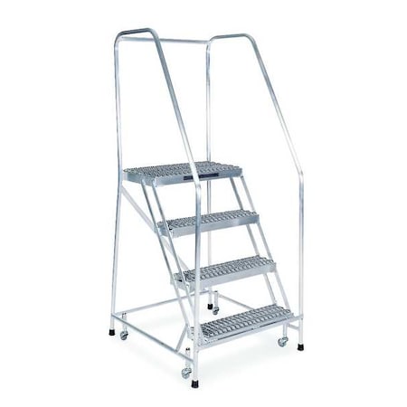 Cotterman 70 in H Aluminum Rolling Ladder, 4 Steps, 350 lb Load Capacity A4R1822A3B3C50P6