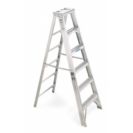 Werner 6 ft Aluminum Stepladder, 375 lb Capacity 406