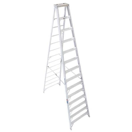 Werner 14 ft Aluminum Stepladder, 300 lb Capacity 414