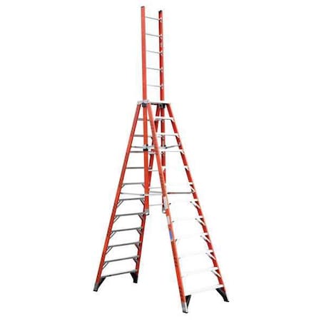 Werner 12 ft Trestle Extension Ladder, 300 lb Capacity E7412