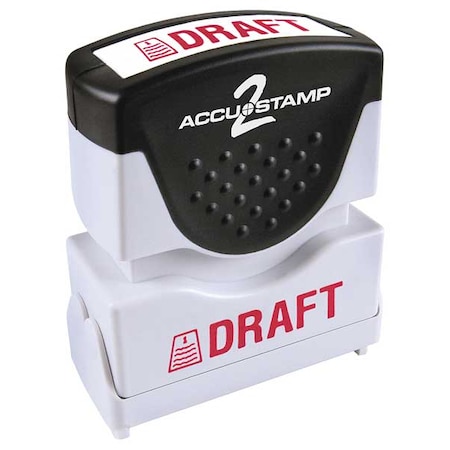 Accu-Stamp2 Microban Message Stamp, Draft, 3/8" 038850