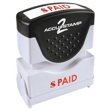 Accu-Stamp2 Microban Message Stamp, Paid, 3/8" 038843