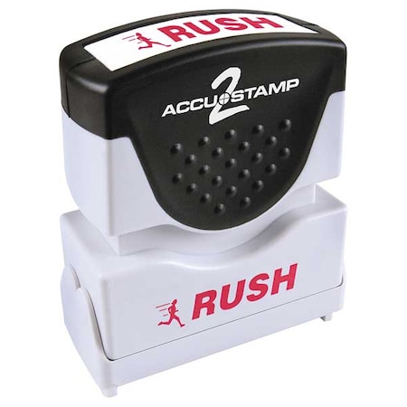Accu-Stamp2 Microban Message Stamp, Rush, 3/8" 038855