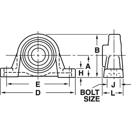 Dayton 3FCR6 Mounted Ball Bearing 1 15/16 In Bore 