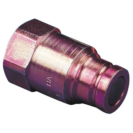 Enerpac Hydraulic Quick Connect Hose Coupling, Steel Body, Push-to-Connect Lock, 3/8"-18 Thread Size FH604