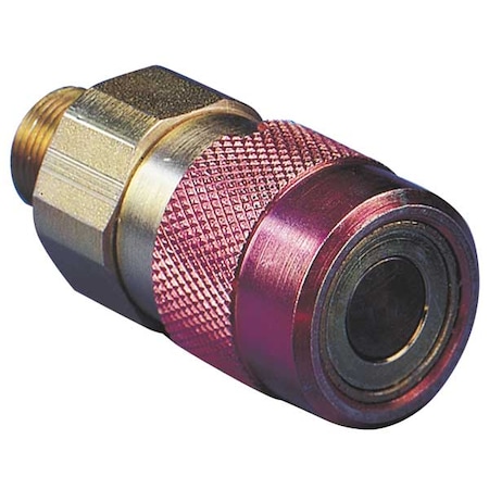 ENERPAC Hydraulic Quick Connect Hose Coupling, Steel Body, Push-to-Connect Lock, 3/8"-18 Thread Size FR400