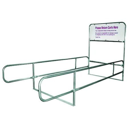 Zoro Select Cart Corral, Double Wide, 168 x 68 RWR-NAT-CC8030372