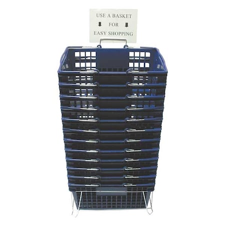 Zoro Select Hand Basket, Blue, 18 1/4 x 12 1/4, PK12 RWR-HDB-BE01ST